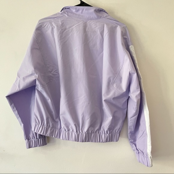 NWT M.N.I. Lavender Quarter Zip Windbreaker Jacket Athleisure Top Size XS Women - Picture 12 of 13